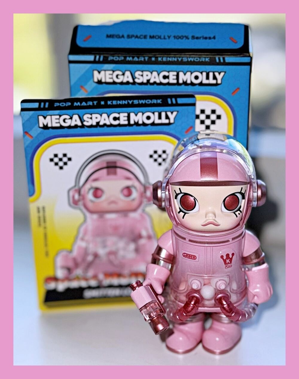 POP MART 100% Mega Space Molly Smitten Love Labubu Toy Figure Collect